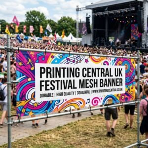 Festival mesh banner printing UK