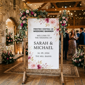 Wedding vinyl banner printing UK